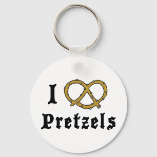 I Love Pretzels Keychain