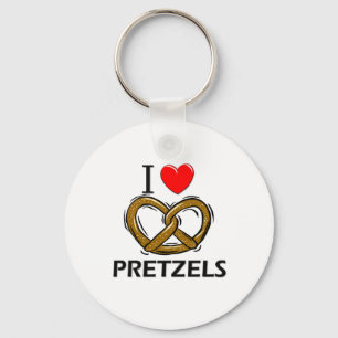 I Love Pretzels Keychain