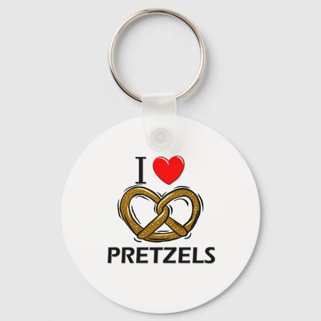 I Love Pretzels Keychain (Front)