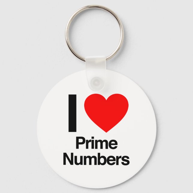 i love prime numbers keychain (Front)