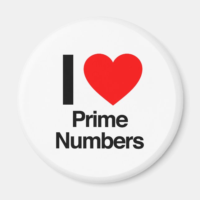 i love prime numbers magnet (Front)