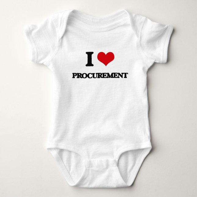 I Love Procurement Baby Bodysuit (Front)