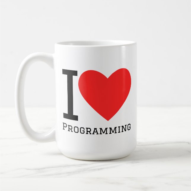 I love programming coffee mug (Left)