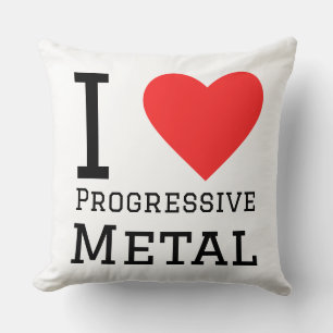 I love progressive metal throw pillow