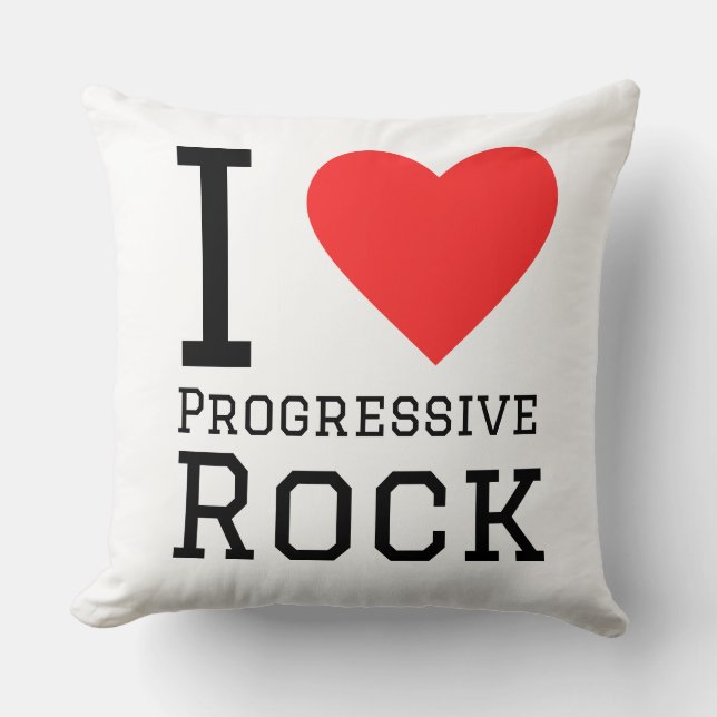 I love progressive rock throw pillow (Front)