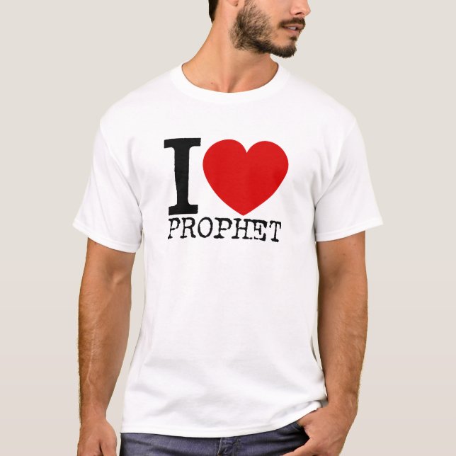 I Love Prophet (Black) T-Shirt (Front)