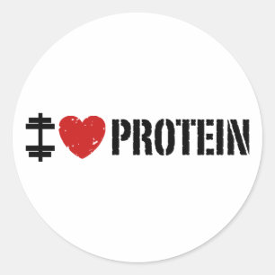 I Love Protein Classic Round Sticker