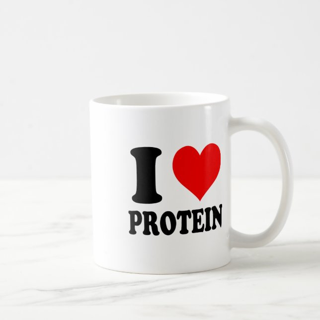 I Love Protein  Coffee Mug (Right)