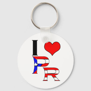 I Love Puerto Rico Keychain
