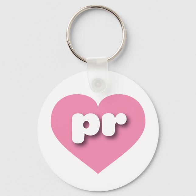 I love Puerto Rico - pr pink heart Keychain (Front)