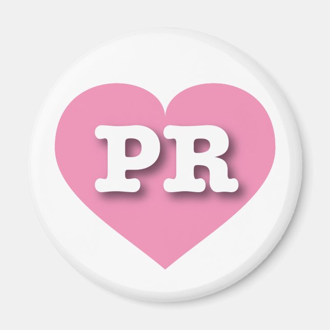 I love Puerto Rico - PR pink heart Magnet (Front)