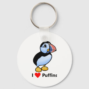 I love Puffins Keychain