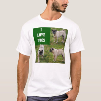 I Love Pugs Men's Shirt