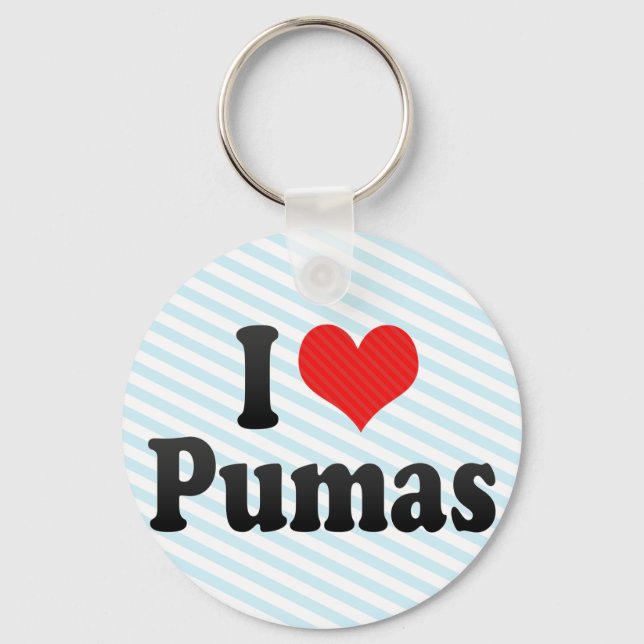 I Love Pumas Keychain (Front)