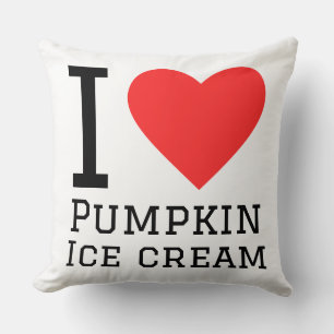 I love pumpkin ice cream throw pillow