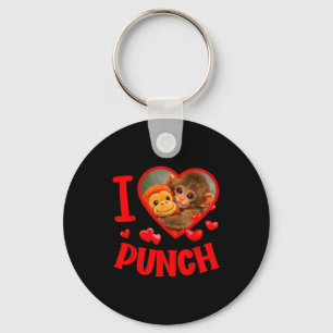 I love punch cute baby monkey punch keychain