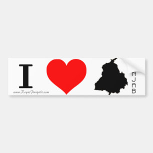 I love Punjab Bumper Sticker
