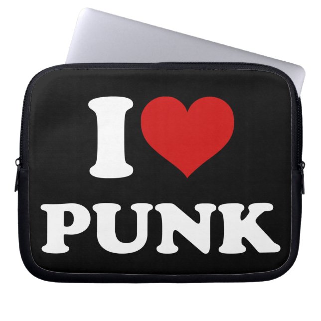 I Love Punk Laptop Sleeve (Front)