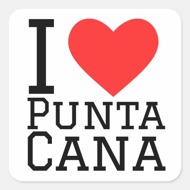 I love punta cana square sticker (Front)