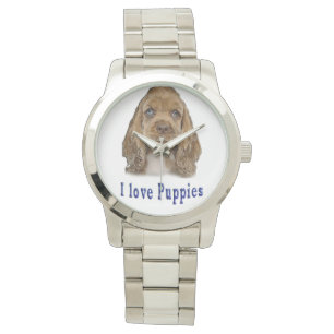 I love puppies Cocker Spaniel Womans watch