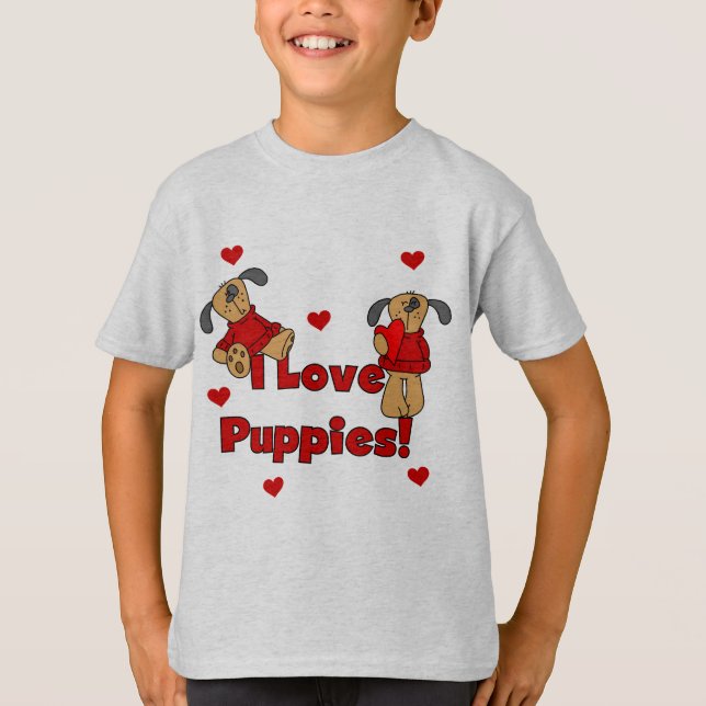 I Love Puppies Tshirts and Gifts (Front)