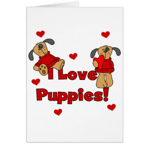 I Love Puppies Tshirts et cadeaux