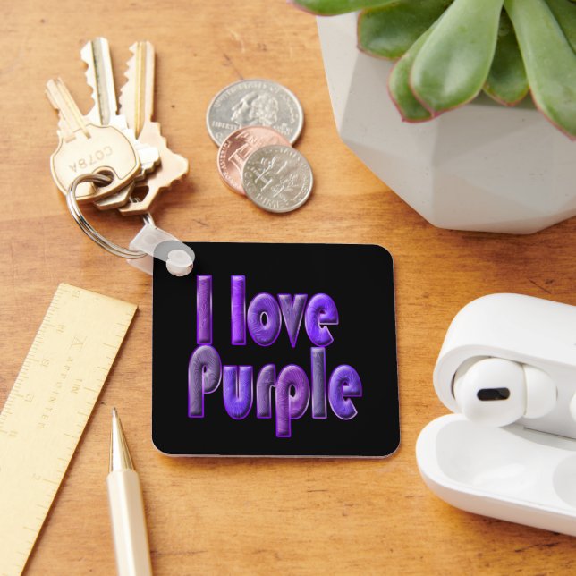 I love purple keychain (Desk)