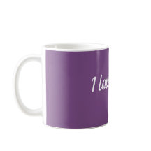 I  Love Purple white Mug