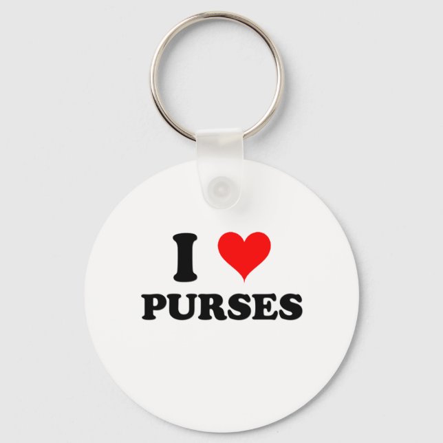 I Love Purses Keychain (Front)