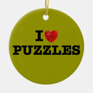 I Love Puzzles Ornament
