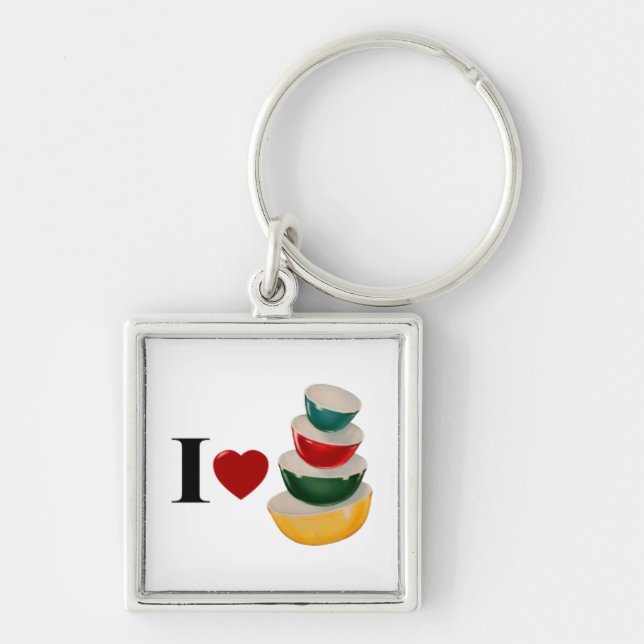 I Love Pyrex Keychain (Front)