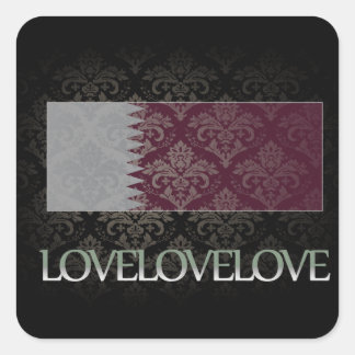 I love Qatar Cool Square Sticker