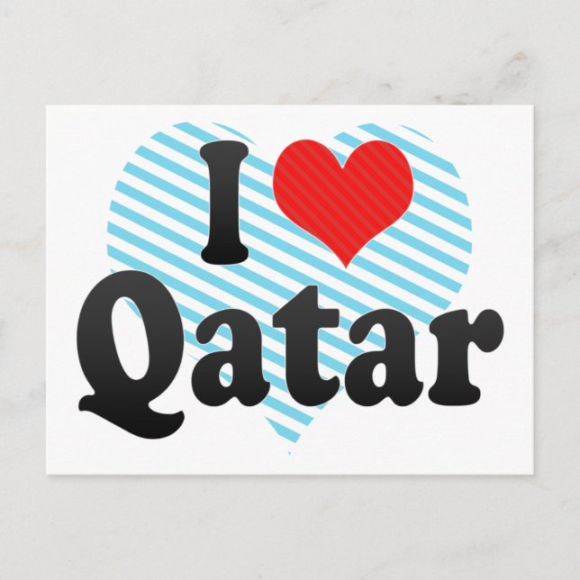 I Love Qatar Postcard (Front)