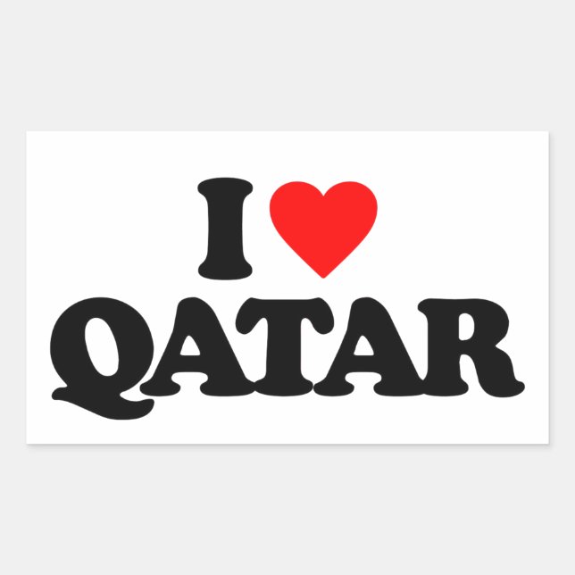 I LOVE QATAR STICKER (Front)