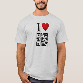 I Love QR Code T-Shirt Template