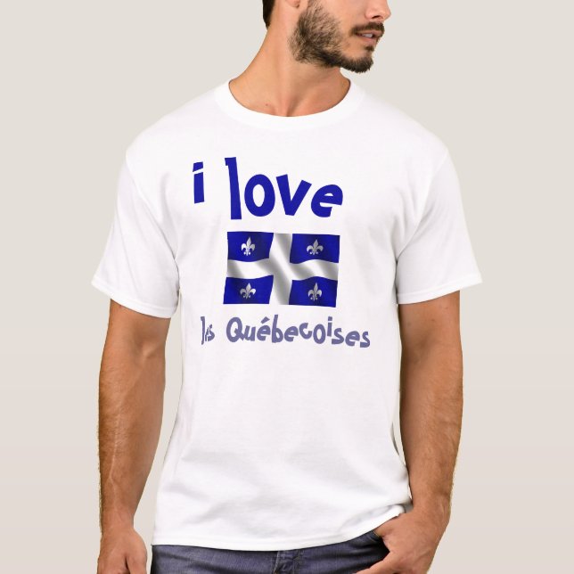 I Love Quebec Girls T-shirt (Front)