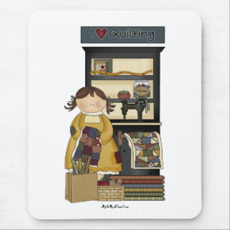 I Love Quilting Mouse Pad