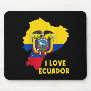 I Love Quito Hello Ecuador Map Flag Proud Ecuadori Mouse Pad