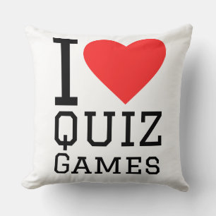 I love quiz games throw pillow