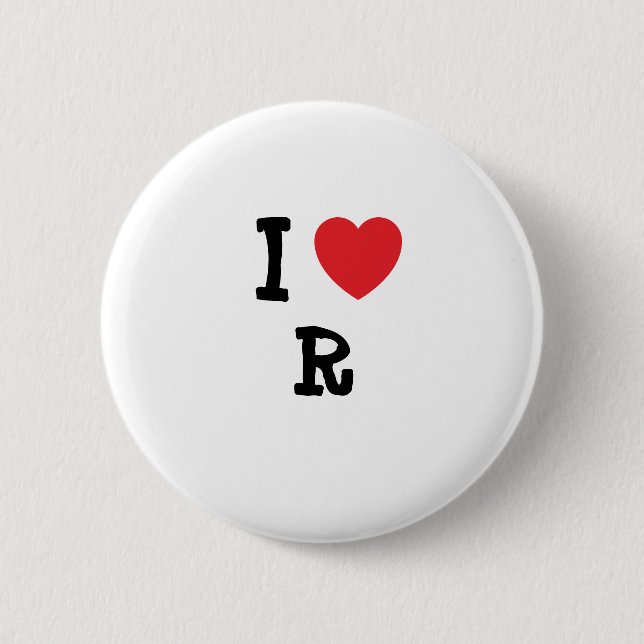 I love R&B heart custom personalized 2 Inch Round Button (Front)