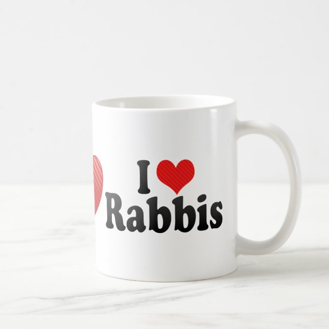 I Love Rabbis Coffee Mug (Right)