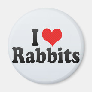 I Love Rabbits Magnet