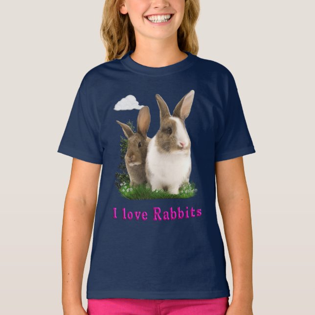 I love Rabbitts T-Shirt (Front)