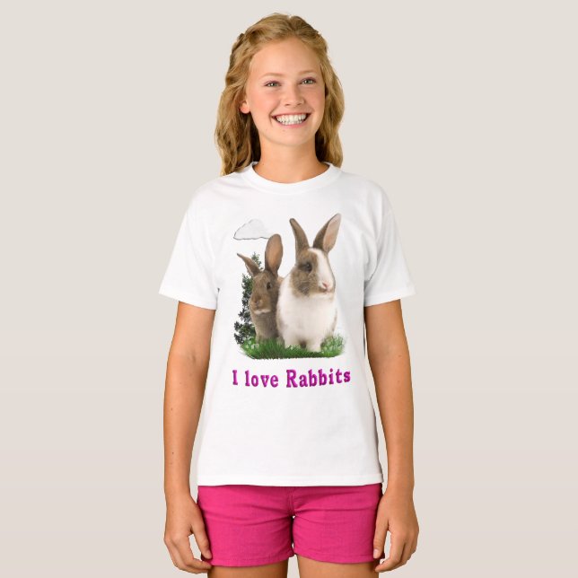 I love Rabbitts T-Shirt (Front Full)