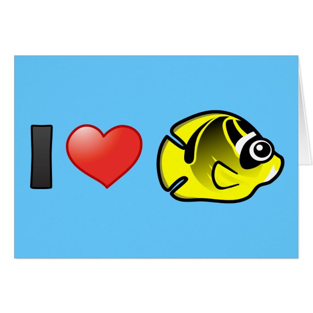 I Love Raccoon Butterflyfish (Front Horizontal)