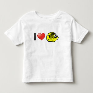 I Love Raccoon Butterflyfish Toddler T-shirt