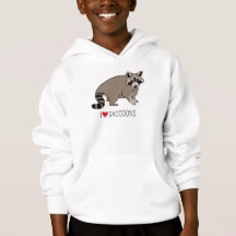 I Love Raccoons - Cartoon Raccoon