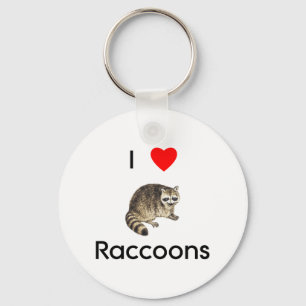 I love raccoons Keychain