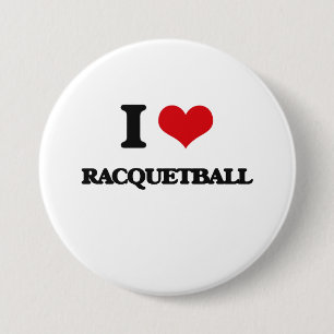 I Love Racquetball 3 Inch Round Button