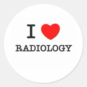 I Love Radiology Classic Round Sticker